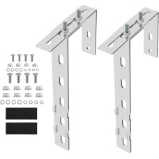 2PCS reguliuojamas balkono elektrinės laikiklis Saulės kolektorių montavimo kablys, skirtas 60-180 mm pločio kvadratiniam balkono reljefui
