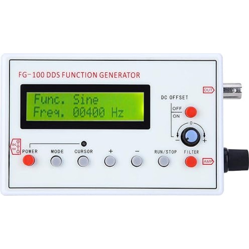 Funkcijų generatorius, 1Hz-500kHz FG-100 DDS funkcinis signalų generatorius Dažnio matuoklis Signalo šaltinio modulis Dažnio skaitiklis Osciloskopas