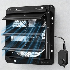 Abluftventilator mit Verschluss, 618~3327 CFM, wandmontierter Dachbodenventilator mit Thermostat, leise Kühllüftung, automatischer Verschluss für Keller, Schuppen, Dachboden 20in