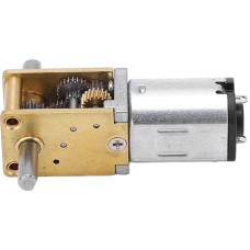 GA1218 Bürstengetriebemotor mit Schneckengetriebe, Gleichstrom-Untersetzungsantrieb mit doppelter Ausgangswelle, Hochdrehmoment-Getriebe aus Messing-Zink-Legierung für (DC6V 100RPM)