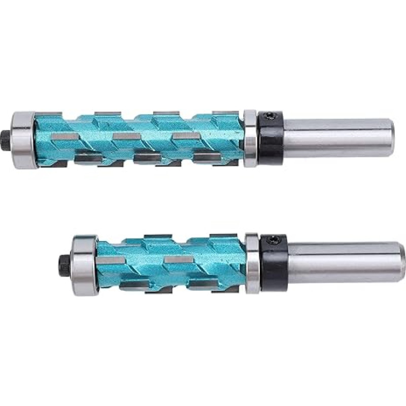 Naroote Naroote 2-teiliger Trimm-Spiralfräser, Doppellager, 1/2-Zoll-Schaft, 3/4-Zoll-Schnittdurchmesser, Hartmetall-Multifunktions-Trimmfräser, Ideal für Möbelverarbeitung, Kunsthandwerk und