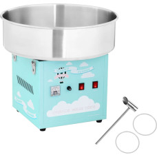 Royal Catering Turquoise cotton candy machine 520mm bowl diameter + sugar measuring cup