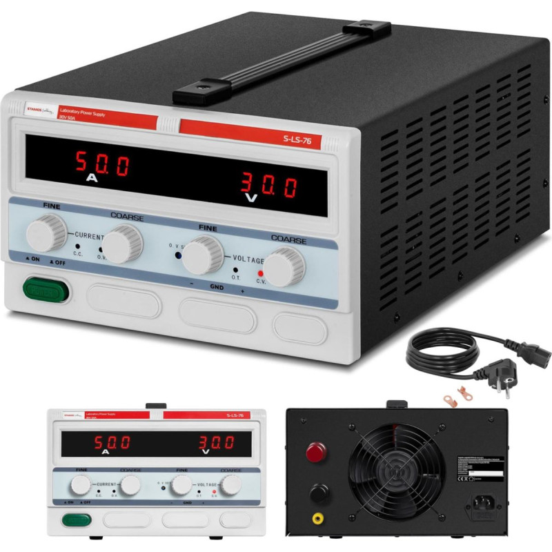 Stamos Germany Laboratorinis impulsinis maitinimo šaltinis OVP OTP OPP 0-50A 0-30V 1500W