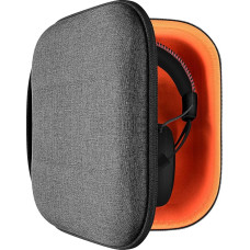 Geekria Shield Headphone Case Compatible with Hyperx CloudXStingerCore, CloudIII, CloudII, CloudStingerCore Case, Replacement Hard Case Travel Bag with Cable Storage (Dark Grey)