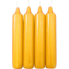 Pack of 5 Advent Candles Golden Yellow Approx. 18 x 105 mm (5 x 4 Pieces) Christmas Tree Candles, Pyramid Candles, Tree Candles, Candles