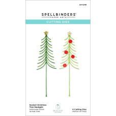 Spellbinders S4-1249 Uždaryta Kalėdų eglutė, ritininė graviruota pjovimo šablonas Vienas