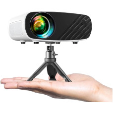 Nešiojamas 1080P Full HD vaizdo projektorius - 14000 liuksų su apsauga nuo trikojo, 4K suderinamas su 