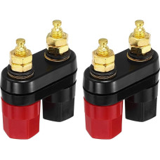 išteklių žemėlapis Bananenstecker, 10 A, 5 x 4 mm, Einsatzmontage, Bananenbuchse, 4 mm Buchsenstecker für Bananenstecker, Rot und Schwarz, 2 Stück