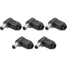 sourcing map DC Power Male Adapter, 5.5 mm x 2.1 mm 2.2 cm Trigger DC Power Jack Plug Adapter Connector for DC Cable Adapter Replacement Repairing, Black