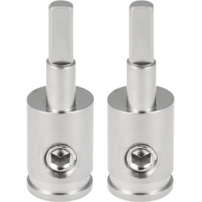 X AUTOHAUX 2 vnt. automobilinio radijo 4-8 gauge laidų reduktoriaus adapteris žalvaris su nikeliuota danga