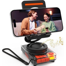 Phone Stand with Wireless Bluetooth Speaker, Portable Desk Speaker with HD Sound, TF/MicroSD Card Slot, Compatible with iPhone/Galaxy, for Home & Outdoor, Gift for