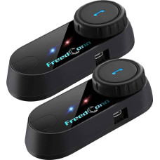 FreedConn T-Comvb Motorcycle Helmet Communication Headset, Bluetooth Intercom Speaker for Motorcycle / Riding / Skiing, 2 - 3 Rider Full Duplex Handsfree BT 800M 500M / 0.3MI