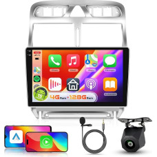 【4+128G】 Hodozzy Carplay Autoradio für Peugeot 307 2002-2013, Android Autoradio 9 Zoll In-Cell Bildschirm mit Android Auto/WiFi/GPS/RDS/FM/Bluetooth/USB+Rückfahrkamera