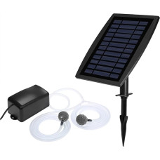 Saulės energijos oro siurblio rinkinys, saulės energijos tvenkinio aeratorius, akvariumo deguonies siurblys, deguonies aeratorius, oro siurblio deguonis su deguonies vamzdeliu ir oro burbulų akmuo, skirtas sodo tvenkinio žuvų rezervuarui