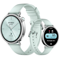 XIAOMI Watch S4 41 mm Smartwatch - Stainless Steel Case, Ultralight, 150+ Sports Modes, Precise Menstrual Cycle Forecast, Safety Emergency Call Function, Fluororubber Strap (Mint Green)