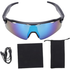 Topiky Sport Smart Sonnenbrille, Bluetooth Fahrradbrille mit Polarisierten Gläsern, Open Ear Musiklautsprecher, Winddichte Sportbrille, Smart Brille, Bluetooth Audio Brille für