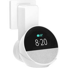 Wandhalterung für Echo Spot (2024 Release), Halterung für Echo Spot, Keine Schrauben oder Bohrungen erforderlich, platzsparendes Spot Zubehör mit Kabel versteckte Lagerung (WL803), weiß