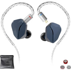 Hidizs MP145 In-Ear Monitor HiFi IEM Wired Headphones 14.3mm Ultra Large Planar Magnetic Driver Aviation Aluminum Alloy Housing for Musicians Blue 3.5mm