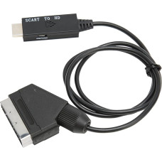 SCART HDMI kabelis, 1080P konverterio adapterio kabelis su USB maitinimo kabeliu garso ir vaizdo įrašams, HD konverterio kabelis