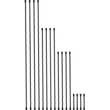 PATIKIL 16 Stück Silikon Kabelbinder 3/12/18/24 Zoll Stahlkern Wiederverwendbare Biegbare Twist Binder Für Kabel Ordnung Halten Schwarz