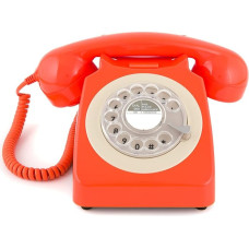 GPO klasikinio 70-ųjų dizaino telefonas, l, oranžinis