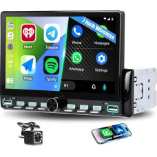 CAMECHO automobilinis radijas 1 DIN belaidis 