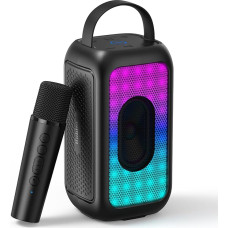 Bobtot Portable Bluetooth Speaker, Wireless, 16 Hours Playback Time, Small Karaoke Machine, Singing Machine (with 1 Mic)