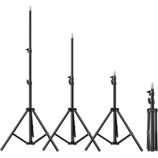ReachMall Sturdy Aluminium Tripod for Projectors and Lighting Devices, Adjustable from 55cm to 150cm, Suitable for Indoor and Outdoor Use (120cm)