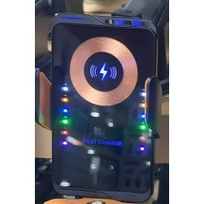 Belaidžio automobilinio įkroviklio laikiklis, 15 W greitojo įkrovimo išmanusis jutiklis, automatinio prispaudimo funkcija, tinka visiems automobilių modeliams ir mobiliesiems telefonams (F2S su šviesa)