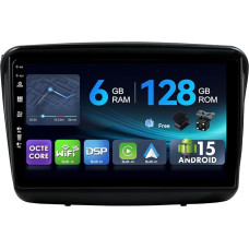 [6G+128G,Octa-Core] - MSD Autoradio für Mitsubishi Pajero Sport 2 L200 2008-2016 | Android 15 GPS Navi Radio | CarPlay Android Auto Lenkradsteuerung WiFi DSP DAB | Rückfahrkamera MIC | 2 Din 9 Zoll