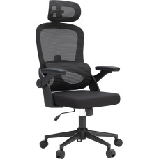 SIHOO M102C Ergonominė tinklinė biuro kėdė, aukštos nugaros kėdė su 3D porankiais, aukštyn ir žemyn nukreipta juosmens atrama, pasukama kompiuterio darbo kėdė, juoda