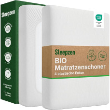 SLEEPZEN čiužinio apsauga 100 x 200 cm Ekologiškos medvilnės Molleton čiužinio užvalkalas Oeko-Tex sertifikuota 100 % medvilnės natūrali vilna Sveikas ir tylus, čiužinio užvalkalas nepraleidžia vandens - Pagaminta ES