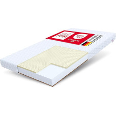 FDM PIKOLO putų čiužinys 80 x 160 cm Vaikiškas čiužinys Kietumas H2/H4 (vidutiniškai minkštas / kietas) 11 cm aukščio latekso kokosų čiužinys Labai elastingas HR Comfort Foam Dvipusis užvalkalas Nuimamas skalbiamas