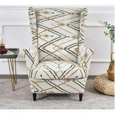 MINGPINHUIUS Wingback kėdžių dangteliai - itin minkštas elastingas sparno kėdžių dangtelis Wing Back Chair Cover 2 dalių komplektas Kėdžių dangteliai Baldų apsauga gyvenamajame kambaryje Miegamajame Viešbutyje (elegantiškas)