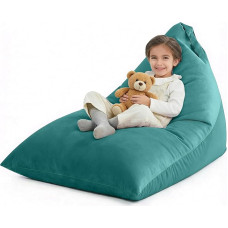 Nobildonna Bean Bag kėdės dangtis (be užpildymo) suaugusiems paaugliams Bean Bag Lounger Sofa storas aksomo dangtis užpildytas saugojimo 400L (tamsiai žalia, didelis)