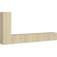 TV Schrank,3-TLG. TV-Schrank-Set Sonoma-Eiche Holzwerkstoff,TV lenta Hängend Schrank Fernsehschrank TV bankas Wohnzimmer Möbel Modern Wandschrank für Wohnzimmer Schlafzimmer