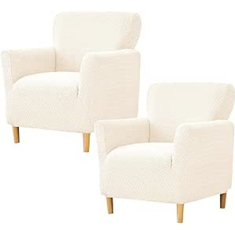HAOYONG kėdžių dangteliai, skirti banketų kėdėms, Stretch Jacquard 1 vnt. kėdžių dangtelis Minkštas nuimamas skalbiamas vienkartinis sofos baldų apsaugininkas, skirtas gyvenamajam kambariui 2 vnt.