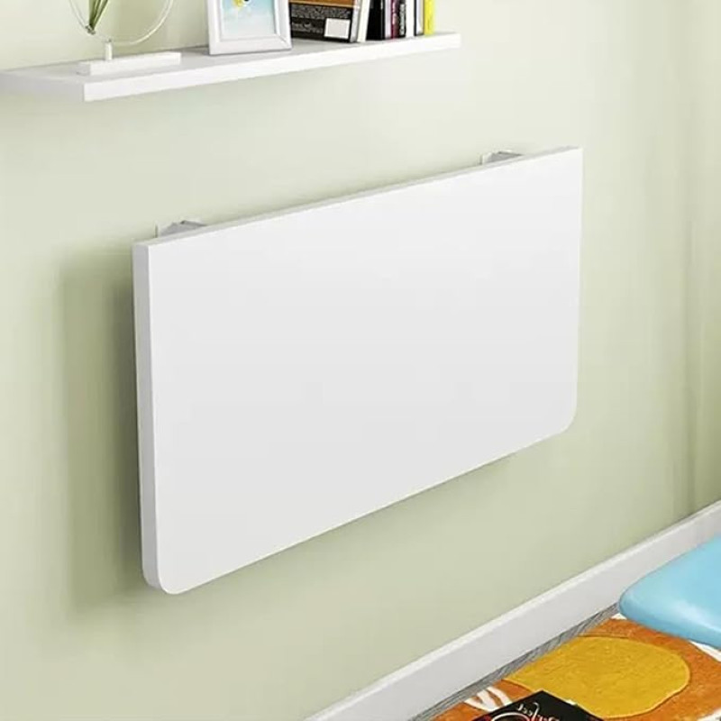 Schwebender, an der Wand montierter Klappschreibtisch für platzsparendes Klappblatt-Design. Mehrere Größenoptionen verfügbar. Idealiai tinka Esszimmer, Arbeitszimmer, Küche, Balkon. Zusammenklapp