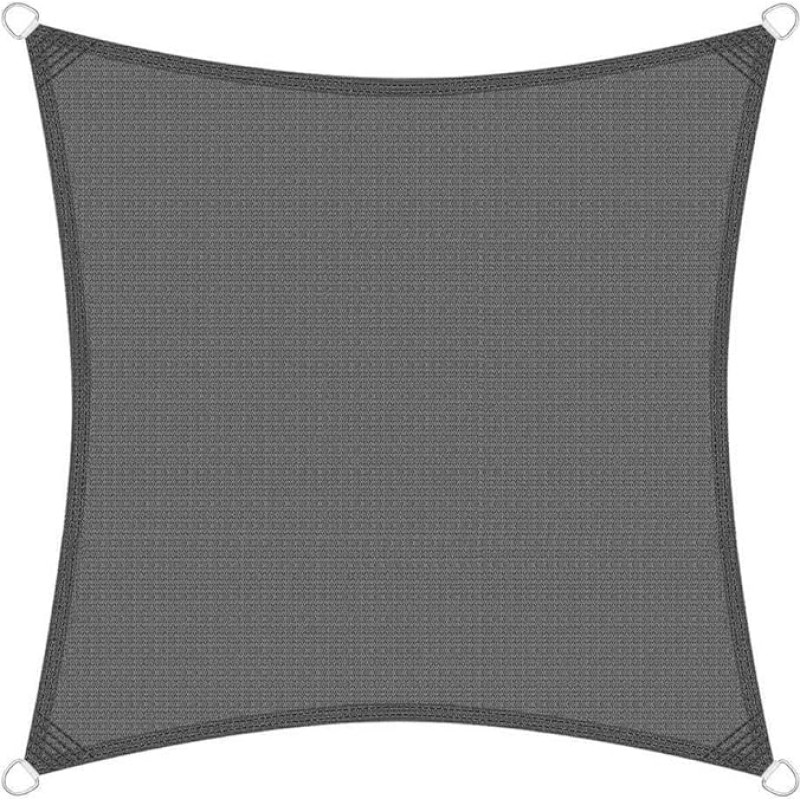 Brigros Kvadratinis saulės atspalvis burė Lauko HDPE 180gsm su nerūdijančio plieno žiedais UV apsauga su maišeliu Saulės atspalvio burė lauko naudojimui