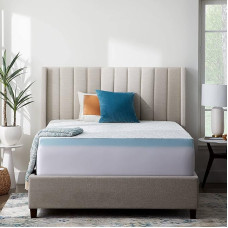 LUCID California King White Memory Foam Matracas Topper Minkštas kvėpuojantis skalbimo mašina