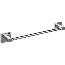 TATAY Kalo Collection 6320500 Medium Towel Rail 45 cm Chrome-Plated Zamak with Square Lily Sports and 3M Mounting System, Comfortable and No Drilling Required, One Size