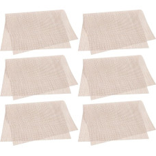 rutschfeste PVC Tischsets 6 Stück Hitzebeständig Rechteckige Platzsets in Beige für Esstisch und Café Abwaschbar