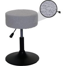 Mendler FSC® HWC-C22 taburetė Reguliuojamas aukštis, pasukamas skersmuo 37 cm Audinys Bouclé (450 g/m²) Pilka