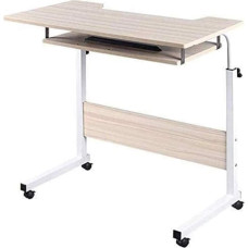 Tragbarer, faltbarer Computertisch mit verstellbarem Laptop-Ständer, Rollräder für Bett, Sofa, Krankenhaus, ideal zum Lesen, Essen und für Arbeitsaufgaben