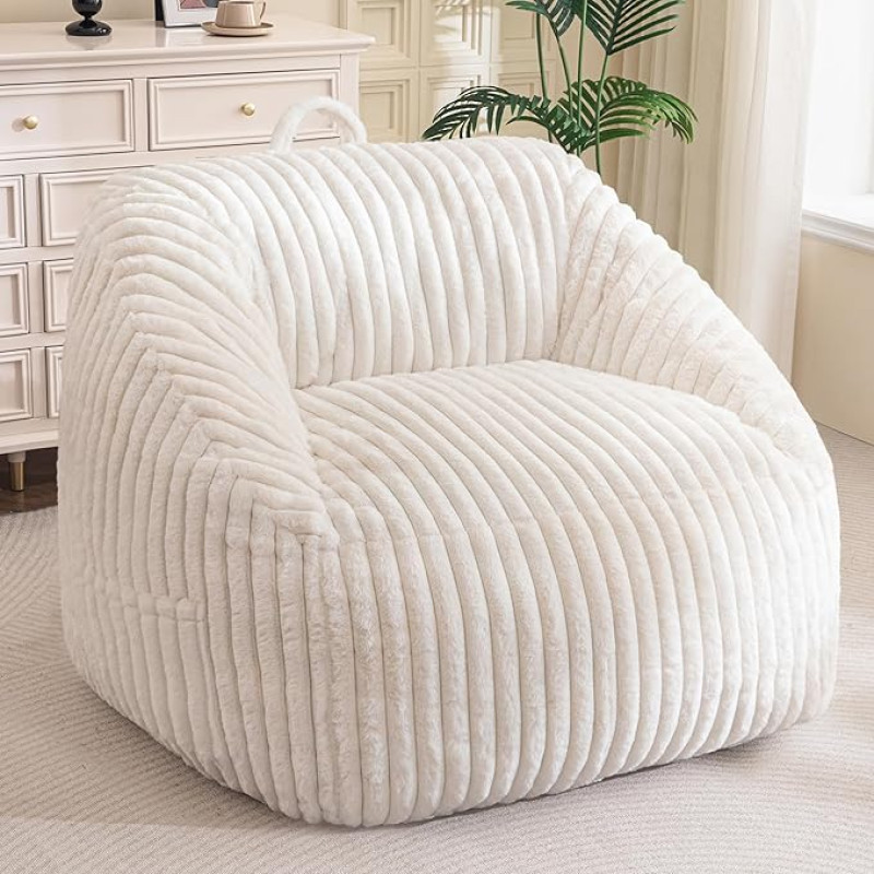 Bean Bag kėdė, grindų sofa su rankena, Bean Bag kėdės suaugusiems ir vaikams, patogi jauki akcentas sofa su kišenėje gyvenamajame kambaryje, žaidimų, skaitymo