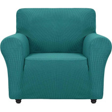 ZNSAYOTX Super Stretch Chair Slipcover Universal Sofa Chair Covers for Living Room Dogs Pet Furniture Protector Spandex Armchair Slipcovers with Anti Slip Foam Sticks (Blackish Green, Chair)