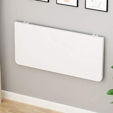 Wandmontierter Klapptisch, Schreibtisch für Arbeitszimmer, Wohnzimmer, Küche, Wäscherei, unsichtbares Design, platzsparend, 18 Weiß (70 x 40 cm)