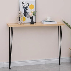 Schmaler Konsolentisch, Sofatisch aus Holz, Wandtisch für Eingangsbereich, Flur oder Wohnzimmer, Einfache Montage (juoda, 70 * 20 * 80cm/28 * 8 * 31in)