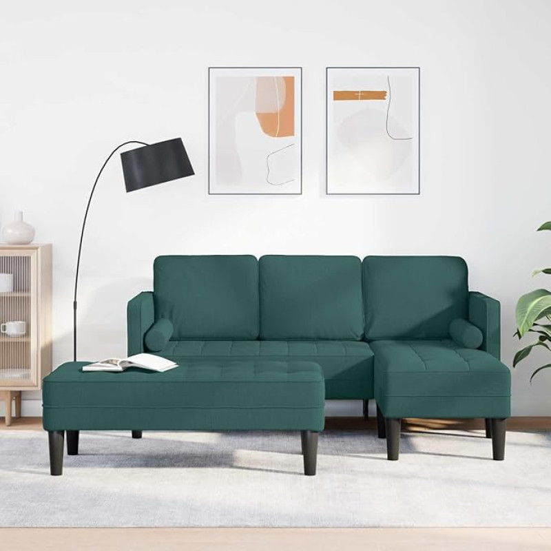 Generisch Sofa Set mit Kissen 2 pcs Dunkelgrün Polyester,Möbel,Sofos,39.5KG,3329256