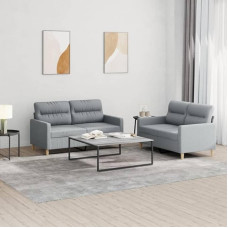 ShGaxin 3201568 2 dalių sofos komplektas su pagalvėlėmis Šviesiai pilkas audinys, Sofos ir sofos, Sofa Svetainė, Sofa paauglių kambariui, Sofa poilsiui, Sofa miegamajam, Minkšta sofa